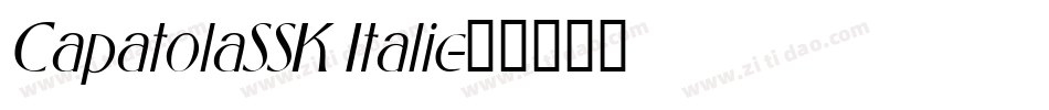 CapatolaSSK Italic字体转换